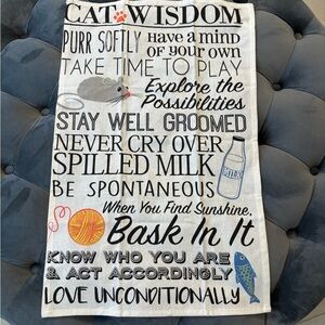 Cat Wisdom Decorative Towel